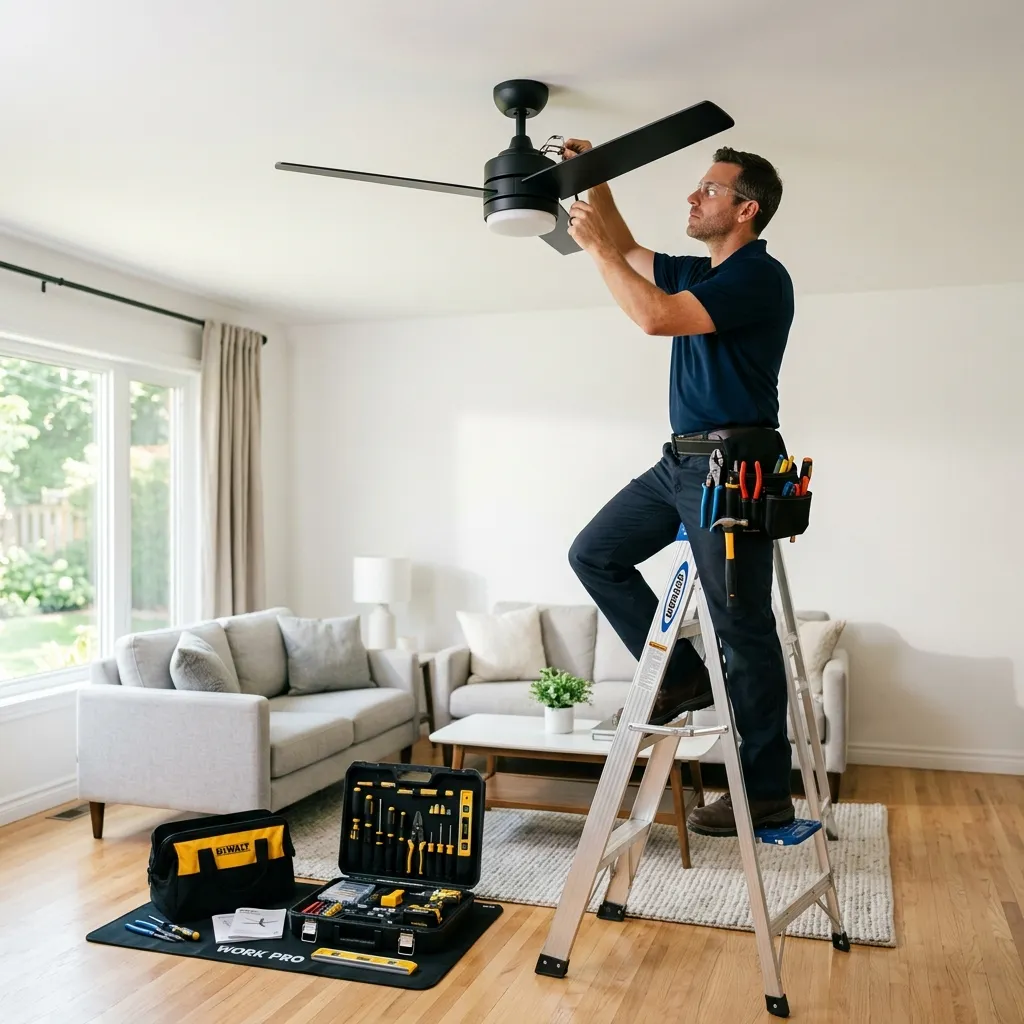 Instalación de ventilador de techo en Madrid por Manitas Hogar